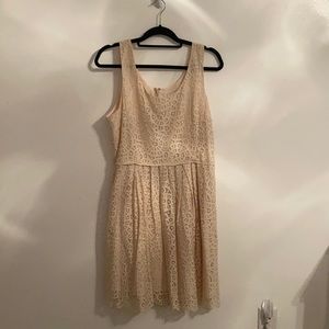 J.Crew Factory Cream Lace Dress Size 14